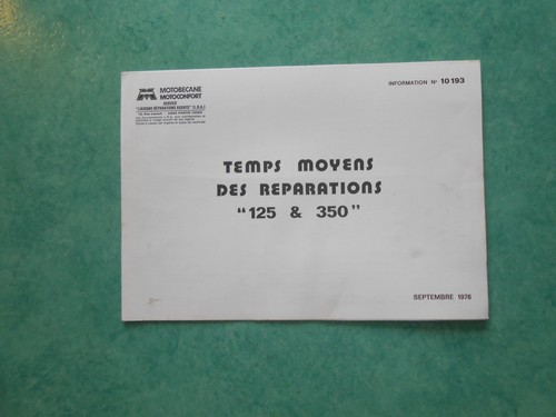 Temps moyens des - , réparations