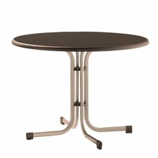 Table Pliante De Jardin Sieger 100 Cm Champagne/Moka Mobilier De Jardin