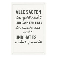 Panneau en tôle dicton de