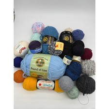 Huge 4.8 lb Mixed Yarn Lot Knitting & Crochet Wool Cascade Lion Brand Destash