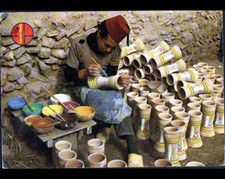 FES (MOROCCO) artisan POTTER at work in 1973