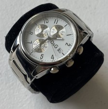 New Dolce & Gabbana Sandpiper Chronograph  42mm White Dial Silver (No Box)