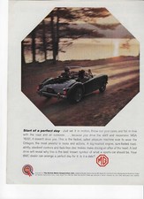 Original 1960 MG  MGA 1600 vintage print ad:  "Start of a perfect day"