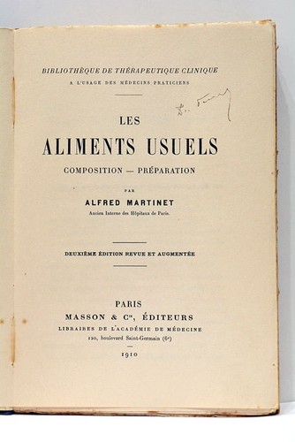 Martinet les aliments usuels - les,