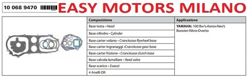 Kit smeriglio yamaha bws - kit,