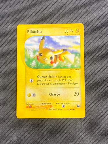 Carte pokémon pikachu 124 - pokémon,