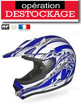 Casque moto Cross Enduro Quad BLEU/BLANC t: XL déstockage