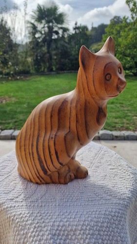 Statue chat vintage 30cm - statue,