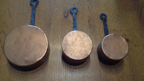 Lot casseroles cuivre - casseroles,