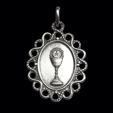 Antique Silver Openwork Medal Chalice Ciboire