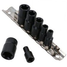 Jeu de 7 douilles E Torx Star E6 - E16 à impact femelle 1/4 po + 3/8 po