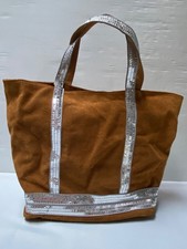 Sac cabas A4 daim cuir fauve