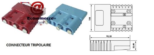 Prise connecteur bleu 48v - connecteur,