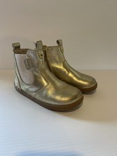 Bobux Jodhpur (I-walk) Gold Leather Boots Size 25 Zips EUC