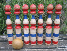 Ancien jeu de quilles en bois