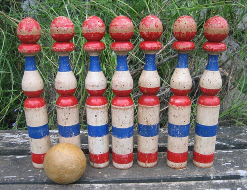 Ancien jeu quilles bois - de,