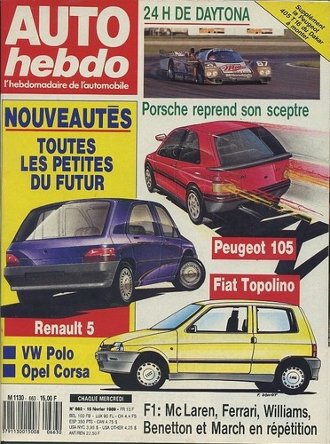 Auto hebdo 663 02 1989 - hebdo, n°663