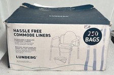 Lunderg Hassle-Free Commode Liners Open Box of 150 