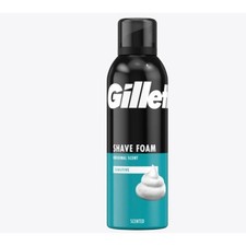6x Gillette Mousse À Raser Gel À Raser Sensitive 200ml – Pour Peau Sensible