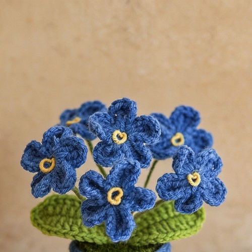 Pot faux fleurs - pot, bleu