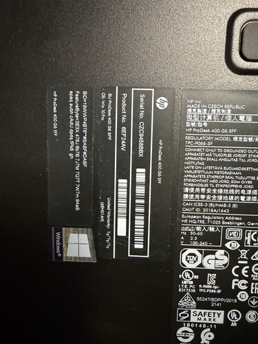 Prodesk 400 sff i3 8100 - g6, i3-8100