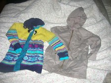 lot manteau fourré polaire CATIMINI 5 an + PARKA  mi saison lilas rose 6 an fill