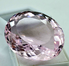 92,80 ct. Morganite rose de Ceylan coupe ovale facette pierre précieuse lâche...