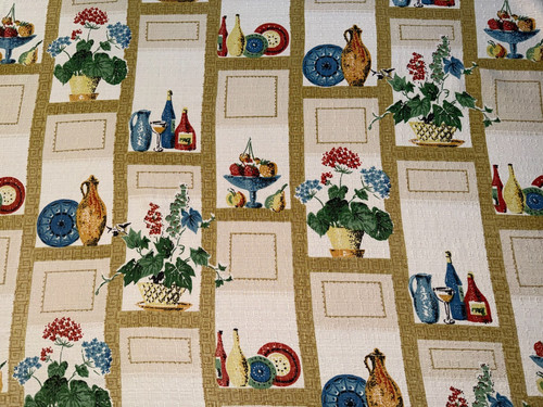 Antique 1950s cotton fabric - antique,
