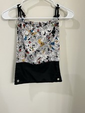 Walt Disney World Parks Mickey & Minnie Cartoon Cinch Sack Drawstring Bag 16x12”