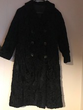 Manteau vintage fourrure noir