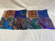 15 pièces écharpes carrées en satin foulard en soie foulard tête cou envelopp...