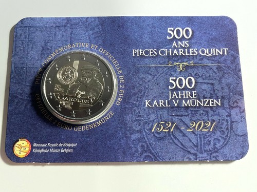 Euro belgique 2021 500 ans - 2,