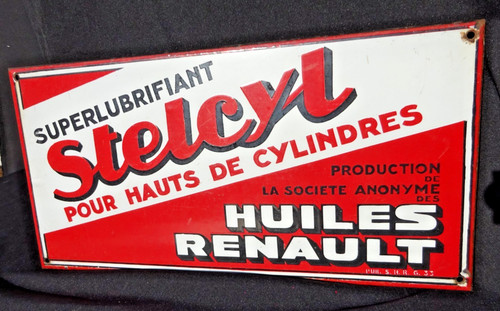 Huiles renault stelcyl plaque - huiles,