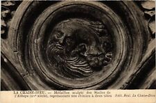 Old postcard AK CHAIR-GODIEU Medallion Sculpte des Stalles de e'Abbaye (15th century) (585226)