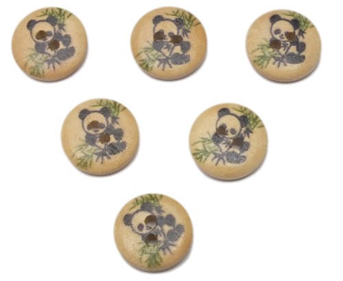 Lot boutons bois - lot, rond