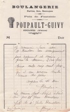 86 ANGLIERS boulanger POUPAULT GUIVY 1900 boulangerie