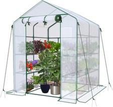 Serre de Jardin VOUNOT 3 Niveaux 143x73x195cm Bâche Renforcée Plantes Hiver