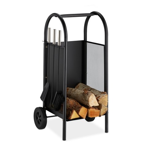 Chariot bois cheminée - chariot, à