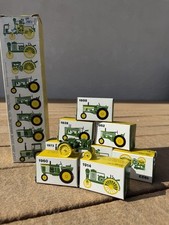 Vintage 1980s Set of 8 Ertl Metal Diecast John Deere Miniature Toy Tractors