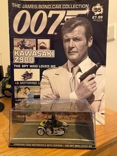 James Bond Car collection - #95: KAWASAKI Z900 MOTORBIKE AND SIDECAR - (spy...)