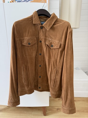 Blouson cuir suèdé trucker - blouson,