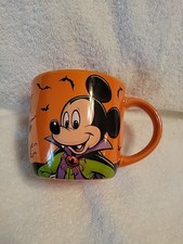 Disney Parks Halloween Mickey Mouse Vampire Boo To You Coffee Mug Orange Lustre
