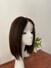 Perruque Naturelle Cheveux Indiens Bruns 12 Pouces