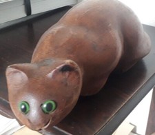 Chat en Bois (Longueur : 30 cm