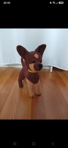 Peluche chien chihuahua fait
