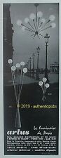 1957 FRENCH AD ARLUS LE LUMINAIRE DE PARIS OUTDOOR LAMP AD PUB