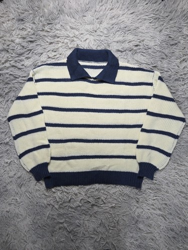 Pull rayé vintage blanc - , et
