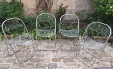 4 Chaises pliantes en Métal