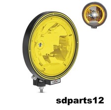 Phare de Brouillard Halogene H1 12-24V avec Yeux d'Ange a LED Jaune Camion 4x4