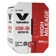 VALVOLINE 881047 Motor Oil,5 gal. Sz,5W-30 SAE Grade,Box 453C08